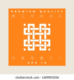 Traditional geometric oriental arabic pattern. Element for your design. Logotype