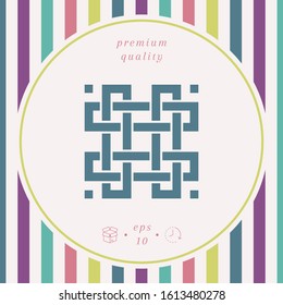 Traditional geometric oriental arabic pattern. Element for your design. Logotype