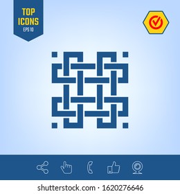 Traditional geometric oriental arabic pattern. Element for your design. Logotype