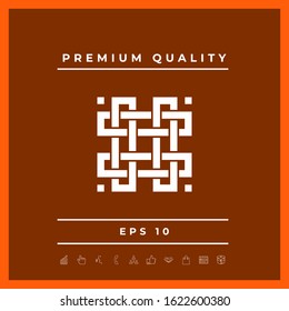 Traditional geometric oriental arabic pattern. Element for your design. Logotype