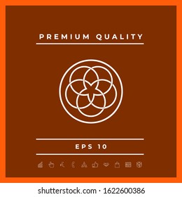 Traditional geometric oriental arabic pattern. Logo, elements for your design