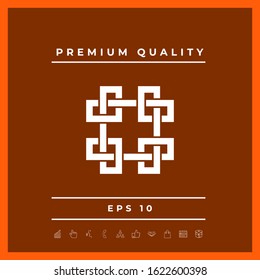 Traditional geometric oriental arabic pattern. Element for your design - Logo