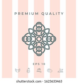 Traditional geometric oriental arabic pattern - Logo. Element for your design