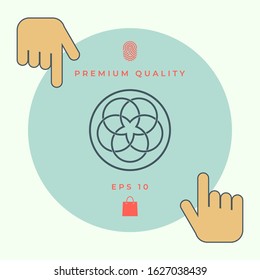 Traditional geometric oriental arabic pattern. Logo, elements for your design