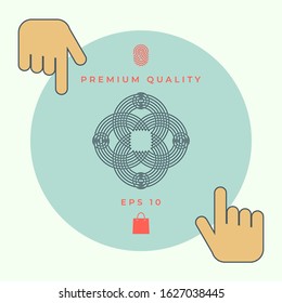 Traditional geometric oriental arabic pattern. Element for your design, logo