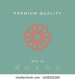 Traditional geometric oriental arabic pattern. Element for your design. Logo
