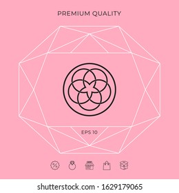 Traditional geometric oriental arabic pattern. Logo, elements for your design