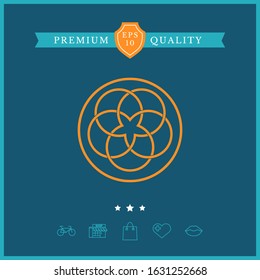 Traditional geometric oriental arabic pattern. Logo, elements for your design