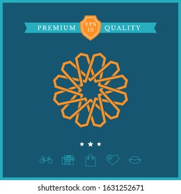 Traditional geometric oriental arabic pattern. Element for your design. Logo
