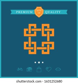 Traditional geometric oriental arabic pattern. Element for your design - Logo