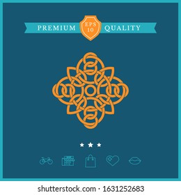 Traditional geometric oriental arabic pattern - Logo. Element for your design