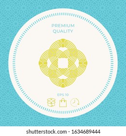 Traditional geometric oriental arabic pattern. Element for your design, logo
