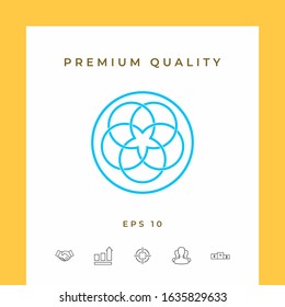 Traditional geometric oriental arabic pattern. Logo, elements for your design