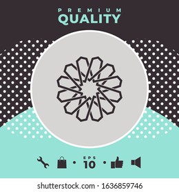 Traditional geometric oriental arabic pattern. Element for your design. Logo