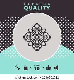 Traditional geometric oriental arabic pattern - Logo. Element for your design