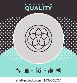 Traditional geometric oriental arabic pattern. Logo, elements for your design