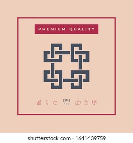 Traditional geometric oriental arabic pattern. Element for your design - Logo