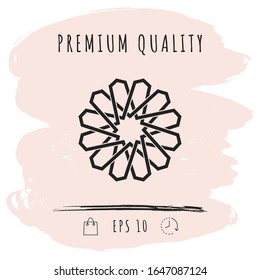 Traditional geometric oriental arabic pattern. Element for your design. Logo