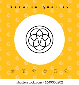 Traditional geometric oriental arabic pattern. Logo, elements for your design