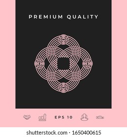 Traditional geometric oriental arabic pattern. Element for your design, logo