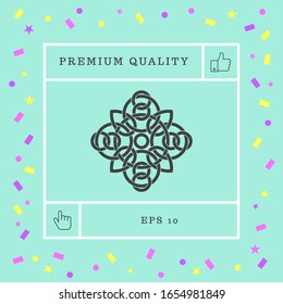 Traditional geometric oriental arabic pattern - Logo. Element for your design