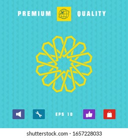 Traditional geometric oriental arabic pattern. Element for your design. Logo