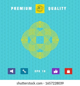 Traditional geometric oriental arabic pattern. Element for your design, logo