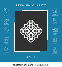 Patrón árabe oriental geométrico tradicional - Logo. Elemento para el diseño