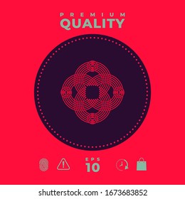 Traditional geometric oriental arabic pattern. Element for your design, logo