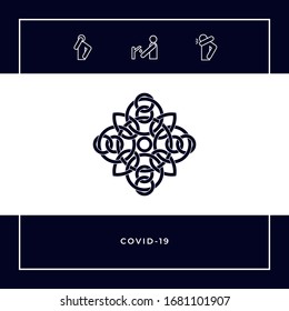 Patrón árabe oriental geométrico tradicional - Logo. Elemento para el diseño
