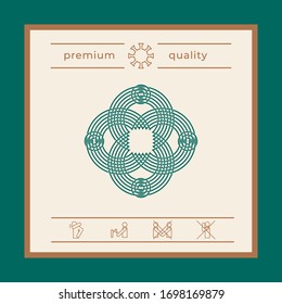Traditional geometric oriental arabic pattern. Element for your design, logo