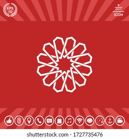 Patrón arábigo geométrico tradicional oriental. Elemento para su diseño. Logotipo