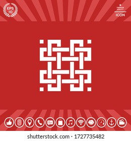 Patrón arábigo geométrico tradicional oriental. Elemento para su diseño. Logotipo