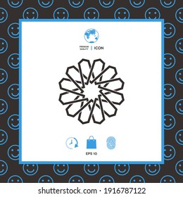 Traditional geometric oriental arabic pattern. Logo, elements for your design