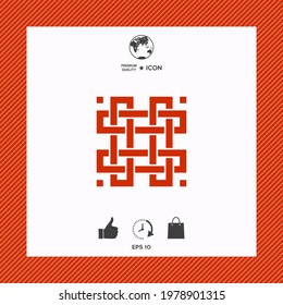 Traditional geometric oriental arabic pattern. Logotype, elements for your design