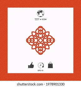 Traditional geometric oriental arabic pattern - Logo, elements for your design