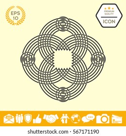 Traditional geometric oriental arabic pattern. Element for your design, logo