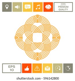 Traditional geometric oriental arabic pattern. Element for your design, logo