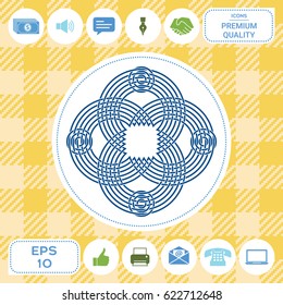 Traditional geometric oriental arabic pattern. Element for your design, logo