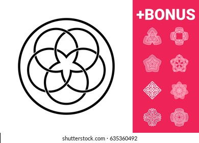 Traditional geometric oriental arabic pattern. Logo. Element for your design
