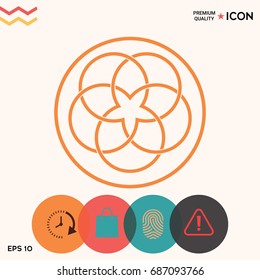 Traditional geometric oriental arabic pattern. Logo. Element for your design