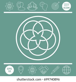 Traditional geometric oriental arabic pattern. Logo. Element for your design