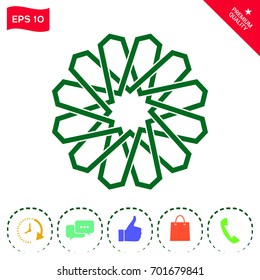 Traditional geometric oriental arabic pattern. Element for your design. Logo
