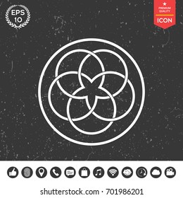 Traditional geometric oriental arabic pattern. Logo. Element for your design
