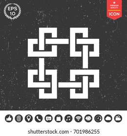 Traditional geometric oriental arabic pattern. Element for your design - Logo