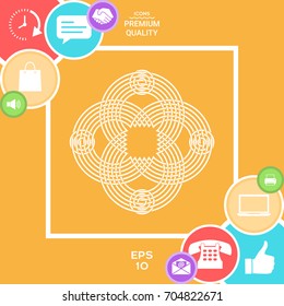 Traditional geometric oriental arabic pattern. Element for your design, logo