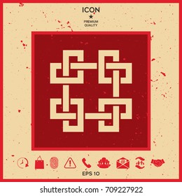 Traditional geometric oriental arabic pattern. Element for your design - Logo
