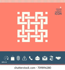 Traditional geometric oriental arabic pattern. Element for your design. Logotype