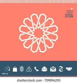Traditional geometric oriental arabic pattern. Element for your design. Logo