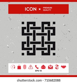 Traditional geometric oriental arabic pattern. Element for your design. Logotype